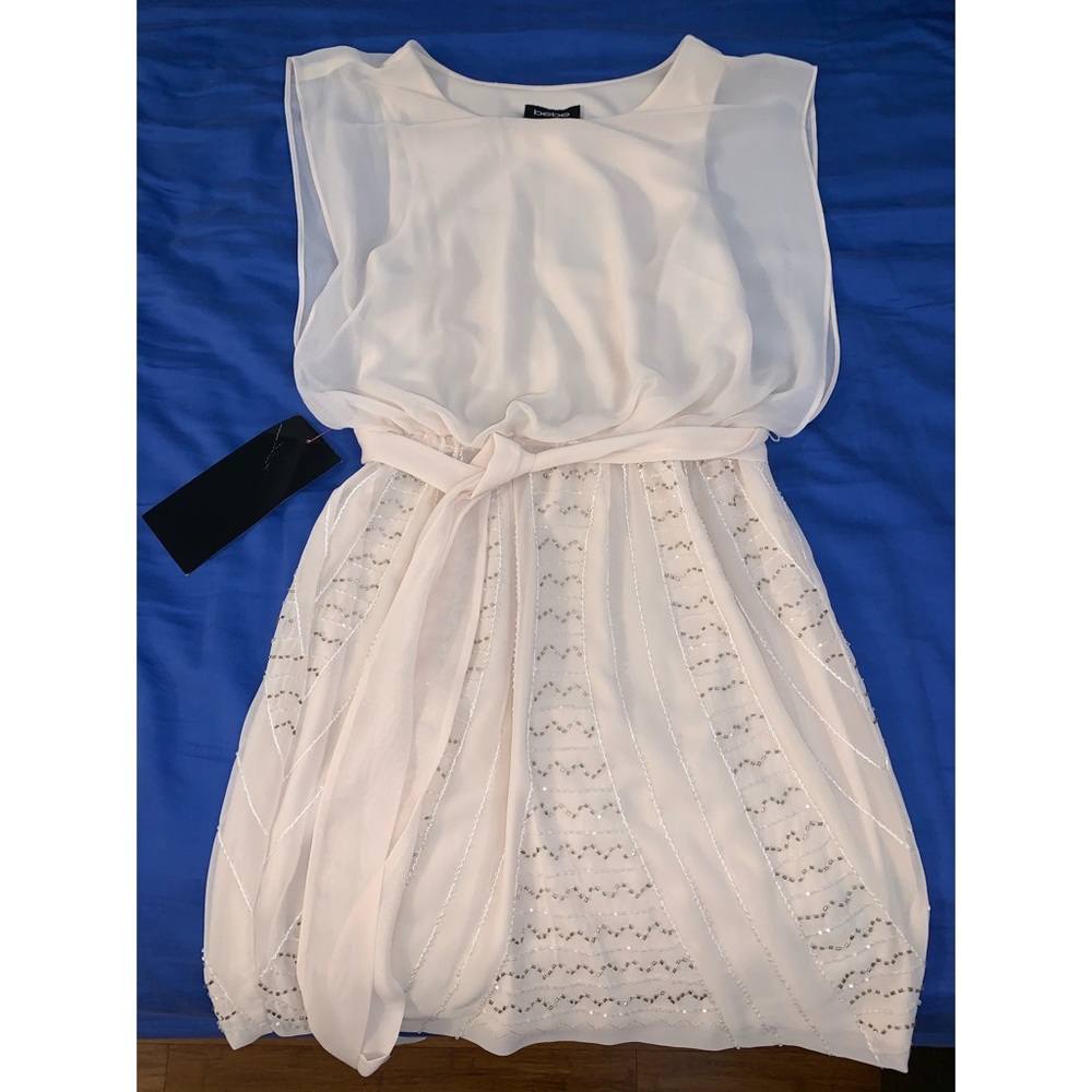 Never worn Bebe dress w/ pretty beading details